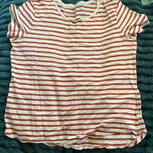 Orange stripe t shirt